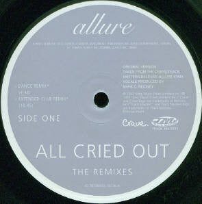 Allure (3) : All Cried Out The Remixes (12", Maxi)