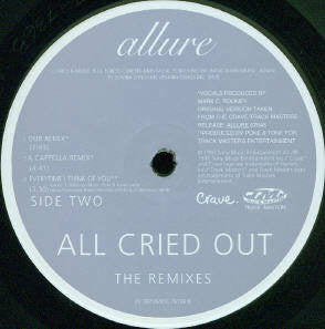 Allure (3) : All Cried Out The Remixes (12", Maxi)