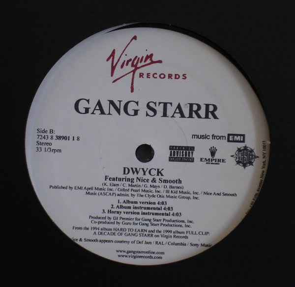 Gang Starr : Take It Personal / DWYCK (12", RE)