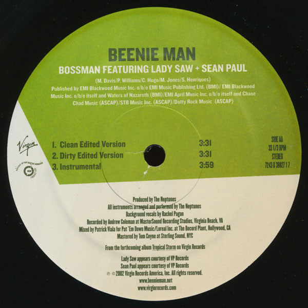 Beenie Man : Fresh From Yard (12")