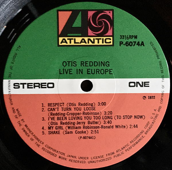 Otis Redding : Otis Redding Live In Europe (LP, Album, RE)