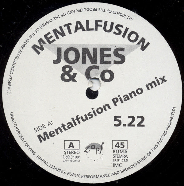 Jones & Co : Mentalfusion (12")