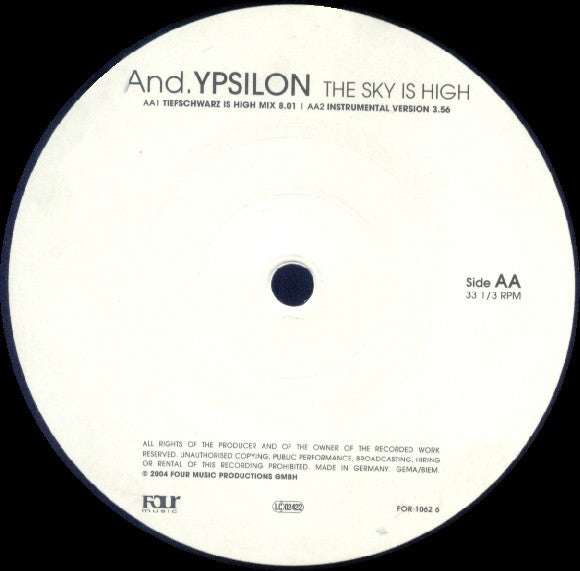 And.Ypsilon : The Sky Is High (12")