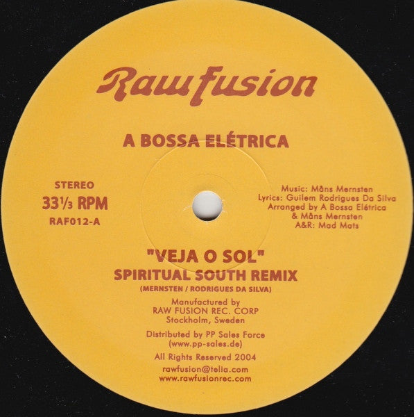 A Bossa Elétrica : Veja O Sol (12")