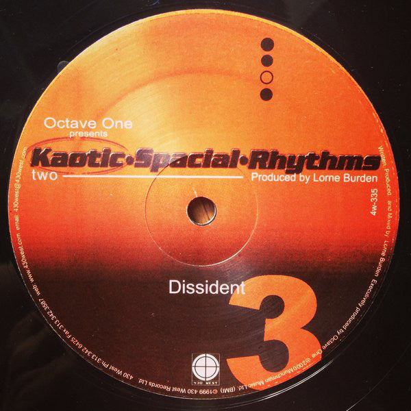 Octave One Presents Kaotic Spacial Rhythms : Kaotic Spacial Rhythms Two - Dissident (12")