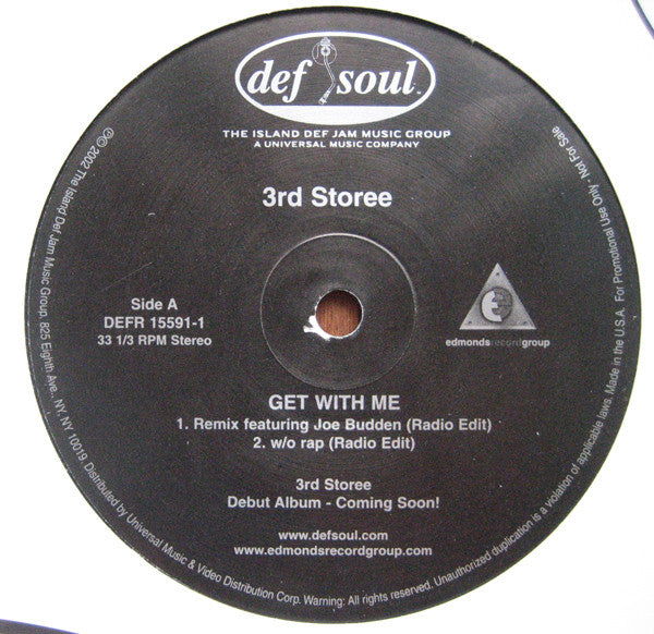 3rd Storee : Get With Me (12", Promo)