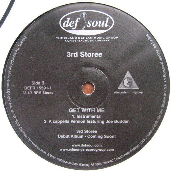 3rd Storee : Get With Me (12", Promo)