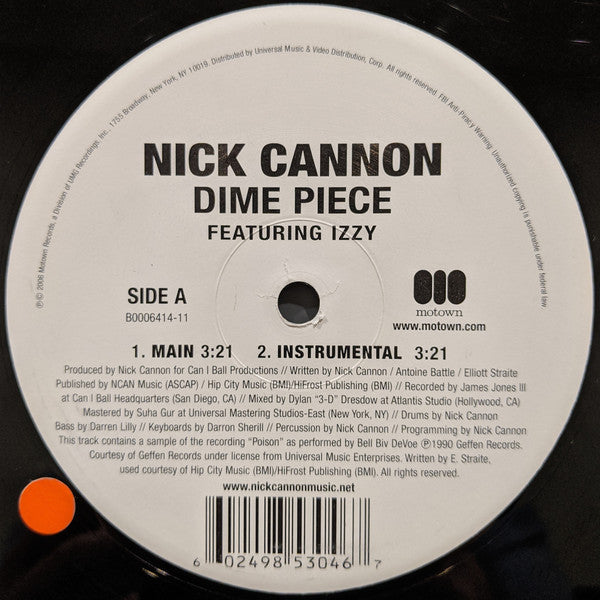 Nick Cannon featuring Izzy Battle : Dime Piece (12", Single)