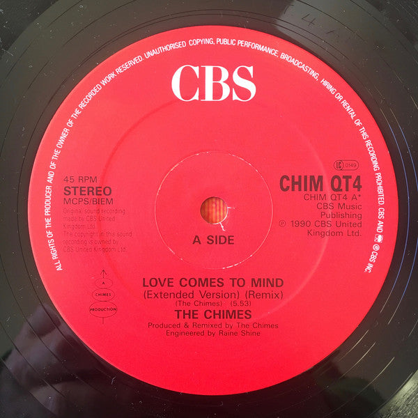 The Chimes : Love Comes To Mind (12", Single)