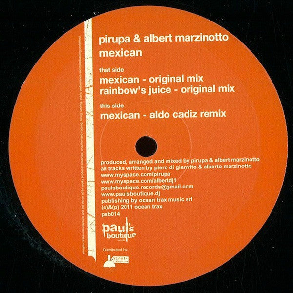 Pirupa & Albert Marzinotto : Mexican (12")