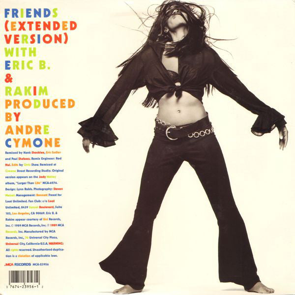 Jody Watley With Eric B. & Rakim : Friends (12", Single, Pin)