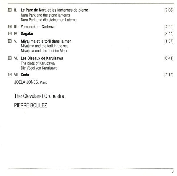 Olivier Messiaen - Françoise Pollet, Pierre-Laurent Aimard, Joela Jones, The Cleveland Orchestra, Pierre Boulez : Poèmes Pour Mi / Sept Haïkaï / Le Réveil Des Oiseaux (CD, Album)