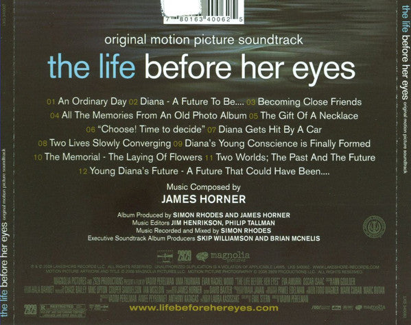 James Horner : The Life Before Her Eyes (Original Motion Picture Soundtrack) (CD, Album)