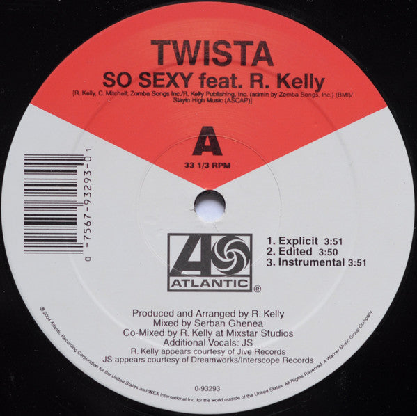 Twista : So Sexy / Overnight Celebrity (Remix) (12", Single)