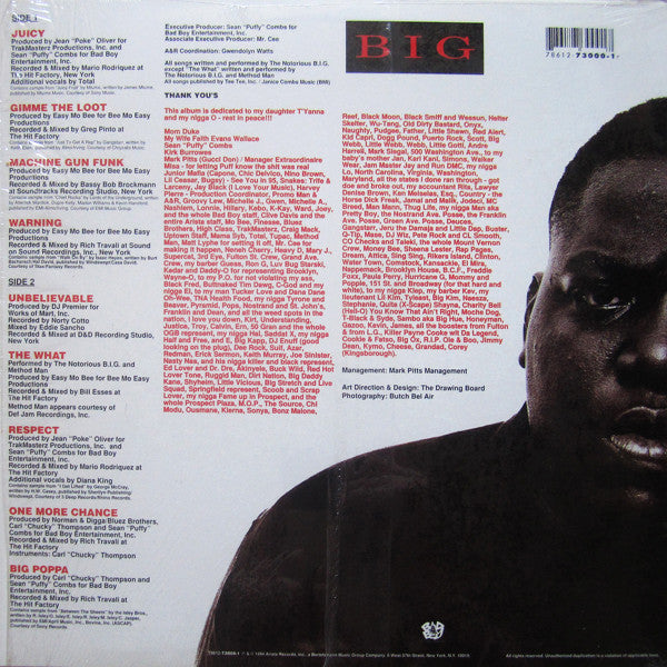 Notorious B.I.G. : Ready To Die (LP, Album)