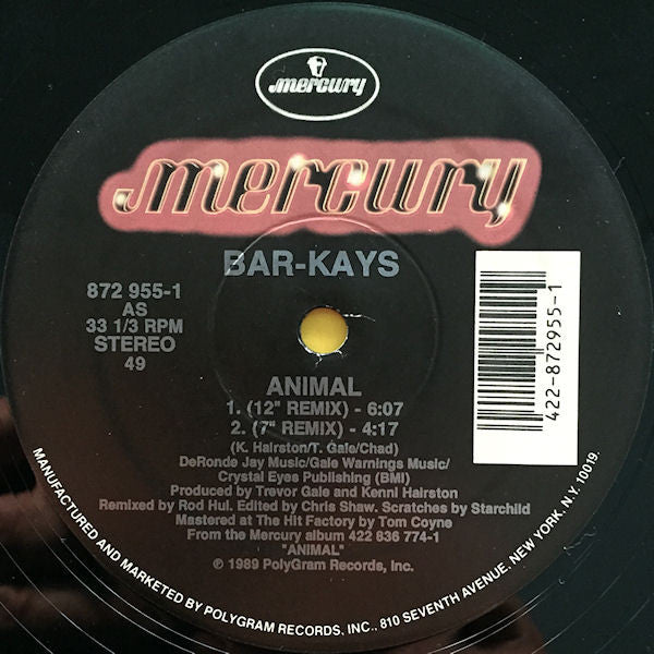 Bar-Kays : Animal / Time Out (12", Single)