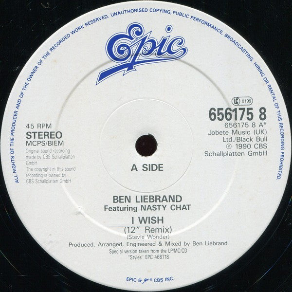 Ben Liebrand : I Wish (12")