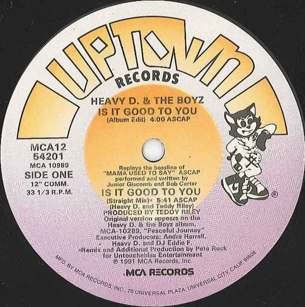 Heavy D. & The Boyz : Is It Good To You (12", Single)