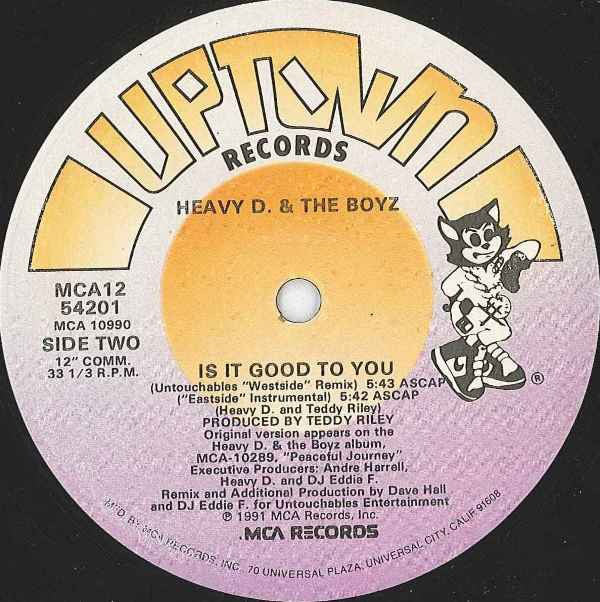 Heavy D. & The Boyz : Is It Good To You (12", Single)