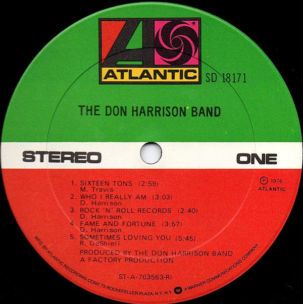 The Don Harrison Band : The Don Harrison Band (LP, Album, RI )