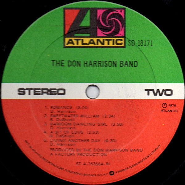 The Don Harrison Band : The Don Harrison Band (LP, Album, RI )