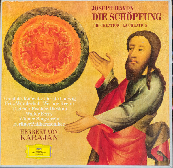 Joseph Haydn - Gundula Janowitz • Christa Ludwig • Fritz Wunderlich • Werner Krenn • Dietrich Fischer-Dieskau • Walter Berry, Wiener Singverein, Berliner Philharmoniker, Herbert von Karajan : Die Schöpfung = The Creation = La Création (2xLP, RE + Box)