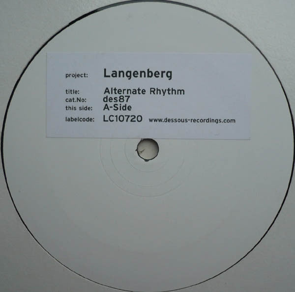 Langenberg : Alternate Rhythm (12", W/Lbl)