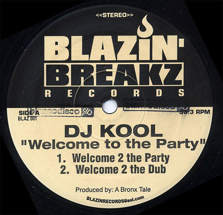 DJ Kool : Welcome To The Party (12")