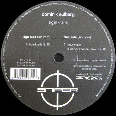 Dominik Eulberg : Tigerkralle (12")