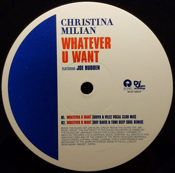 Christina Milian : Whatever U Want (12")