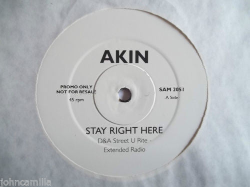 Akin : Stay Right Here (12", Promo)