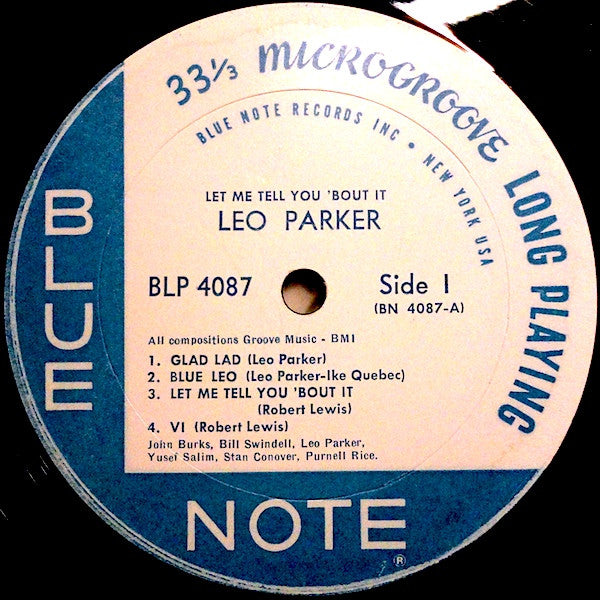 Leo Parker : Let Me Tell You 'Bout It (LP, Album, Mono)