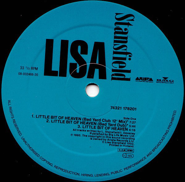 Lisa Stansfield : Little Bit Of Heaven (12", Single)