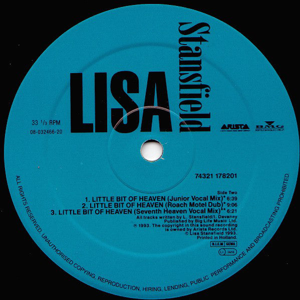 Lisa Stansfield : Little Bit Of Heaven (12", Single)