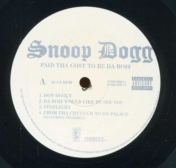 Snoop Dogg : Paid Tha Cost To Be Da Bo$$ (3xLP, Album, Gat)