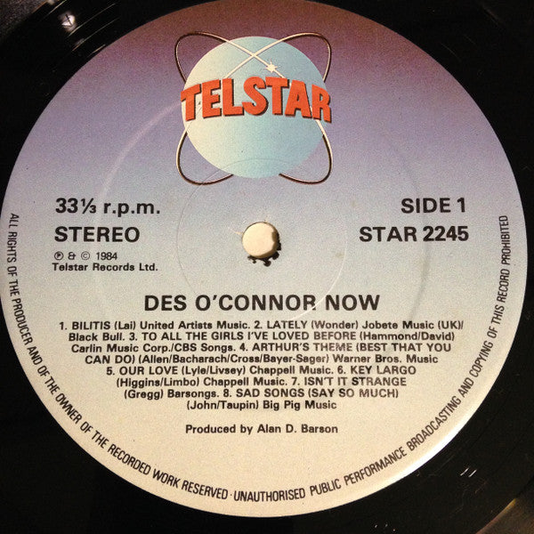 Des O'Connor : Now (LP, Album)