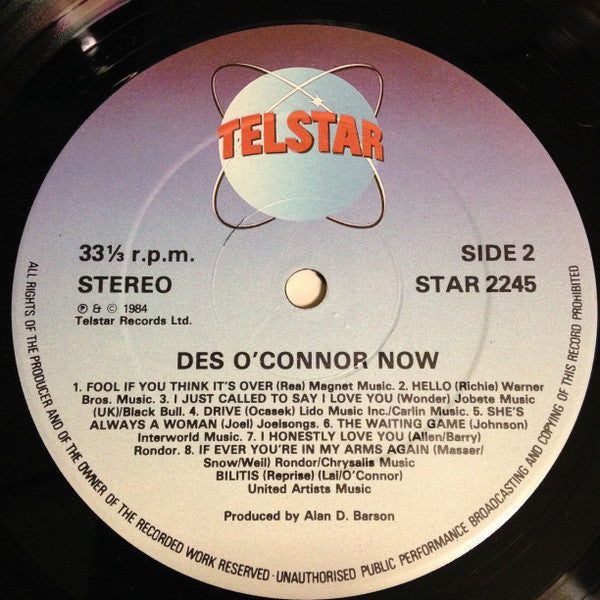 Des O'Connor : Now (LP, Album)