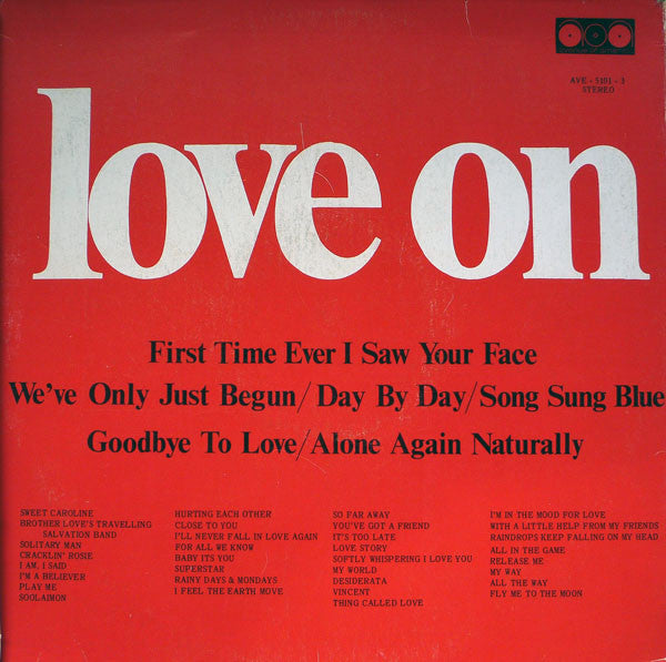 Alan Caddy Orchestra & Singers : Love On (3xVinyl, Box)