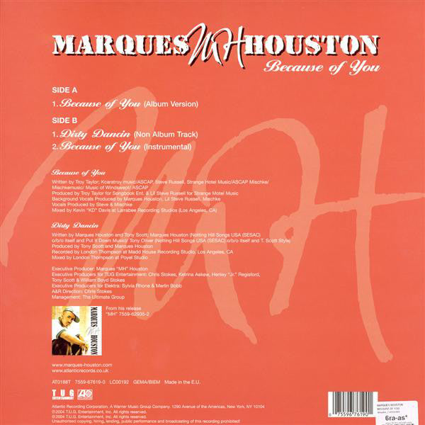 Marques Houston : Because Of You / Dirty Dancin (12")