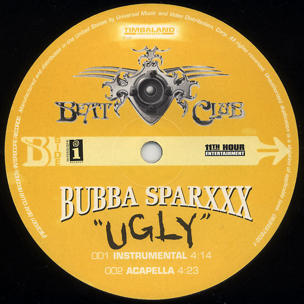 Bubba Sparxxx : Ugly (12", Single)