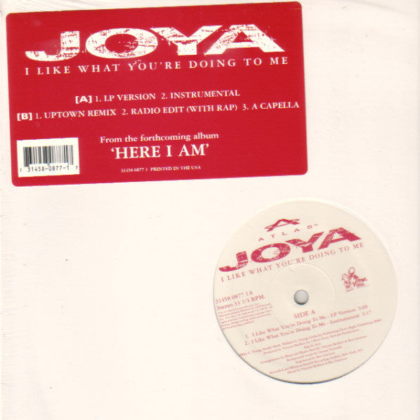 Joya : I Like What You're Doing To Me (12")