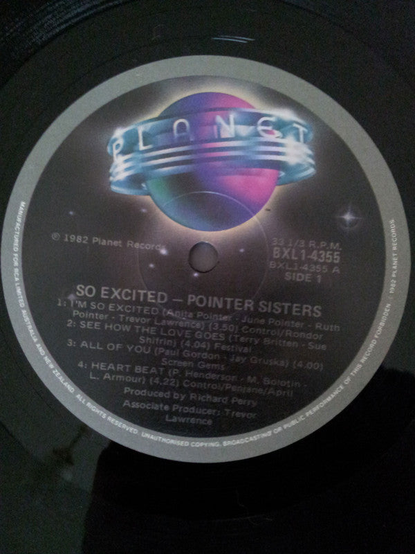 Pointer Sisters : So Excited! (LP, Album)