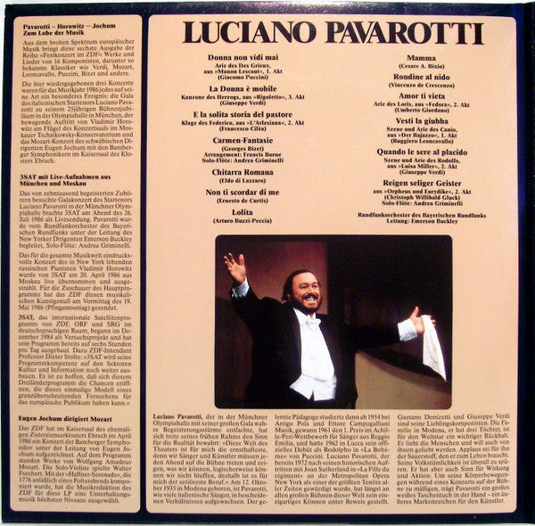 Luciano Pavarotti, Vladimir Horowitz, Eugen Jochum : Festkonzert (2xLP, Comp)