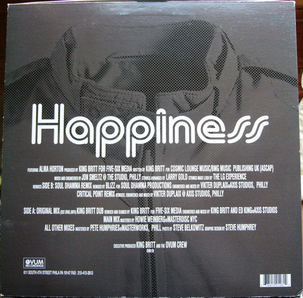 King Britt Presents Sylk 130 Featuring Alma Horton : Happiness (12")