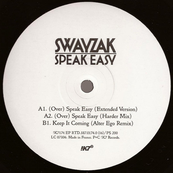 Swayzak : Speak Easy (12")