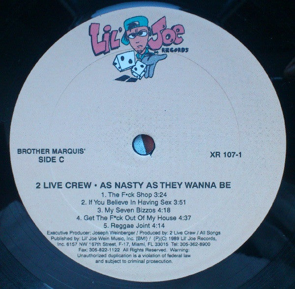 The 2 Live Crew : As Nasty As They Wanna Be (2xLP, Album, RE)