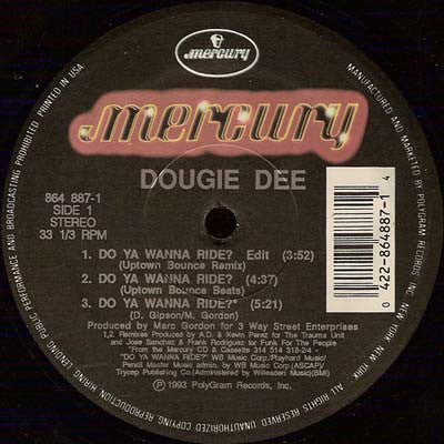 Dougie Dee : Do Ya Wanna Ride (12")