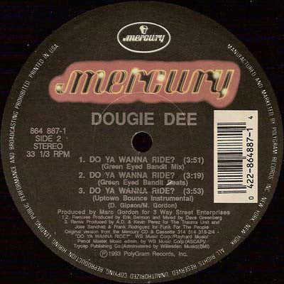 Dougie Dee : Do Ya Wanna Ride (12")