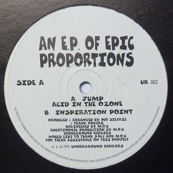 Underground Repairs : An E.P. Of Epic Proportions (12", EP)