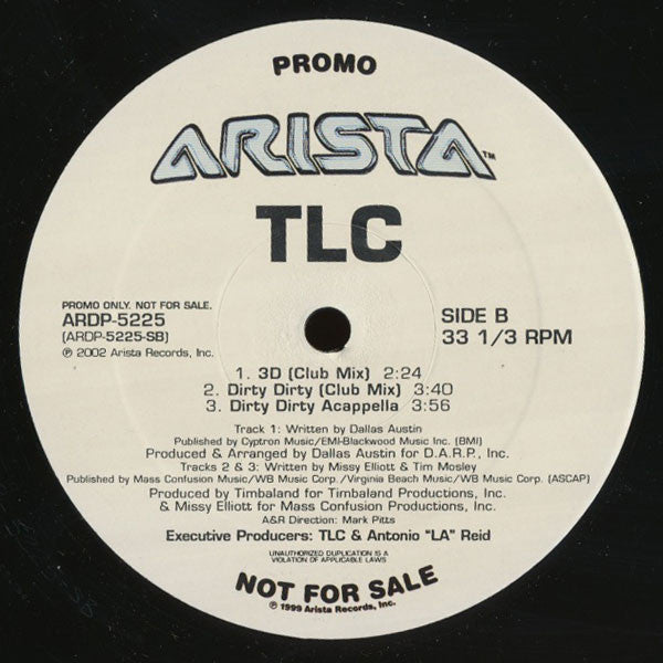 TLC : 3D / Dirty Dirty (12", Promo)